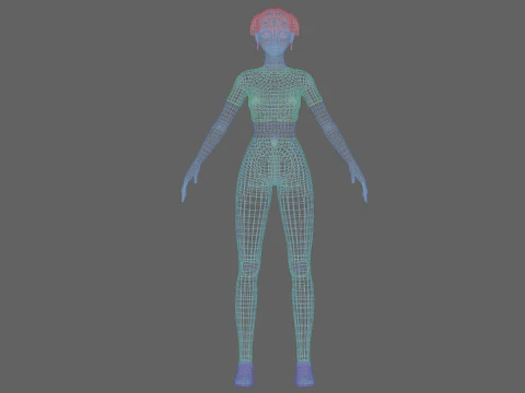Standard sweet woman V22387 3D Model