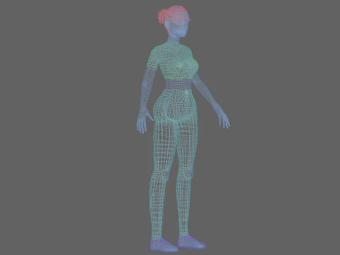 Standard sweet woman V22387 3D Model