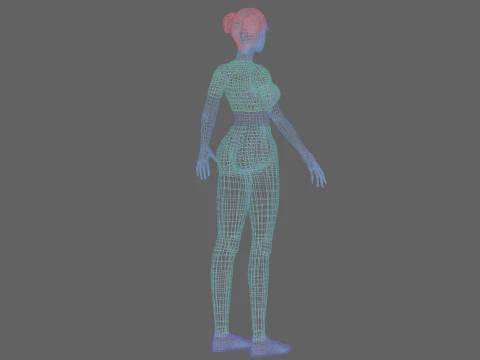 Standard sweet woman V22387 3D Model