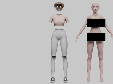 Standard sweet woman V22387 3D Model
