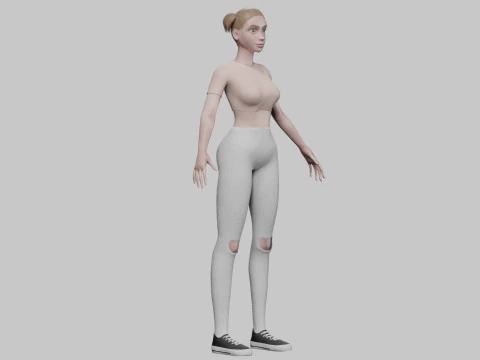 Standard sweet woman V22387 3D Model