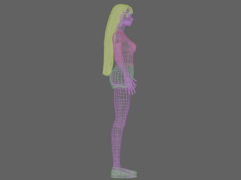 Stylized cute woman V29053 Modelo 3D