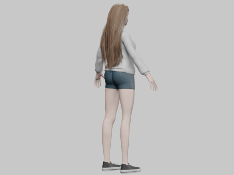 Stylized pretty woman V33522 Model 3D