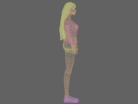 Stylized pretty woman V33522 Model 3D