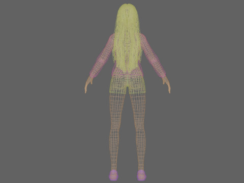 Stylized pretty woman V33522 Model 3D