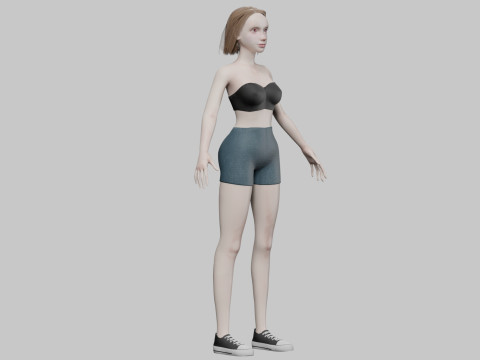 Sweet basic woman V29110 Modello 3D