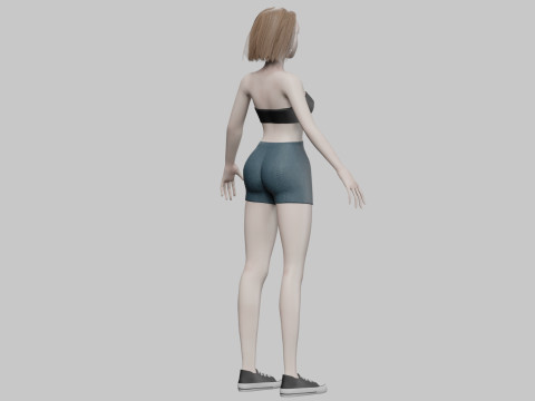 Sweet basic woman V29110 Modello 3D
