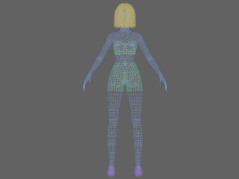 Sweet basic woman V29110 Modello 3D