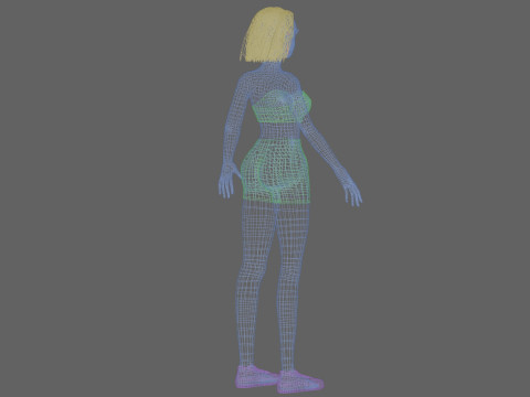 Sweet basic woman V29110 Modello 3D