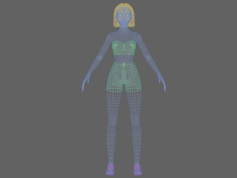 Sweet basic woman V29110 Modello 3D
