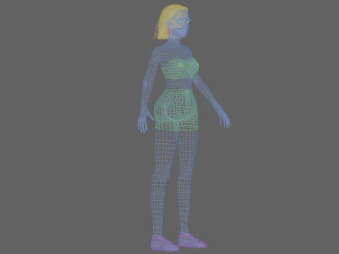 Sweet basic woman V29110 Modello 3D