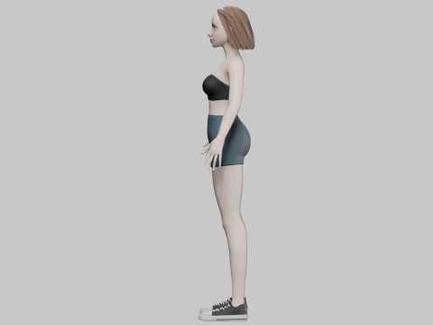 Sweet basic woman V29110 Modello 3D