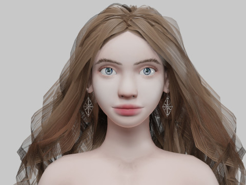 Sweet classic woman V37971 3D Model