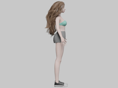 Sweet classic woman V37971 3D Модель