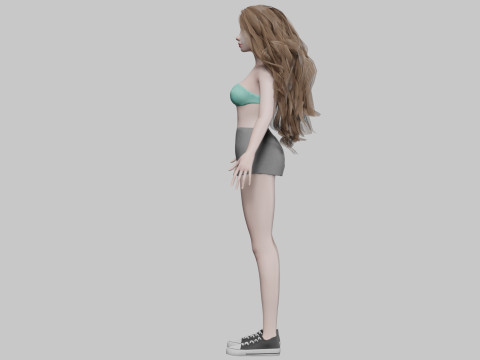 Sweet classic woman V37971 3D Модель