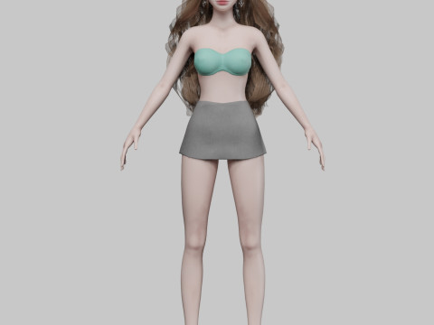 Sweet classic woman V37971 3D Модель