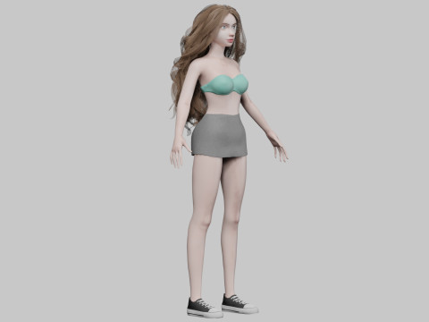 Sweet classic woman V37971 3D Модель