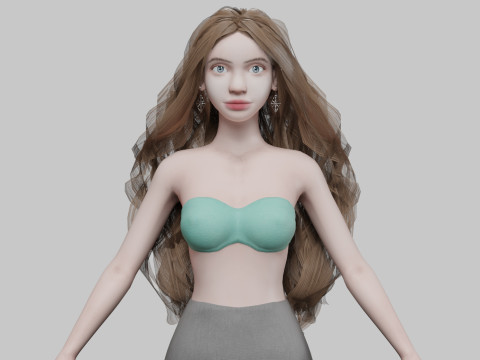 Sweet classic woman V37971 3D Модель