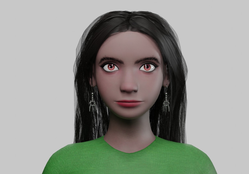 Sweet cool woman V33968 3D Модель .c4d .max .obj .3ds .fbx .stl .blend 