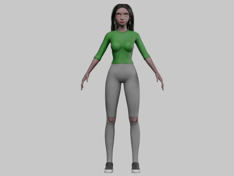 Sweet cool woman V33968 3D Model