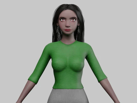 Sweet cool woman V33968 3D Model