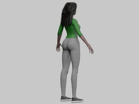Sweet cool woman V33968 3D Model