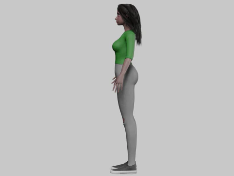Sweet cool woman V33968 3D Model