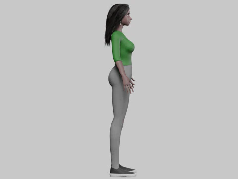 Sweet cool woman V33968 3D Model