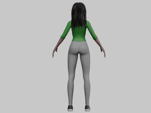Sweet cool woman V33968 3D Model