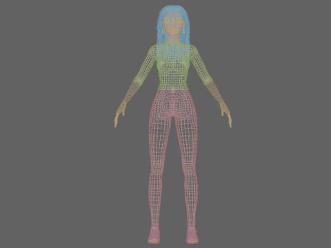 Sweet cool woman V33968 3D Model