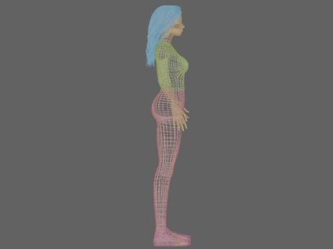 Sweet cool woman V33968 3D Модель