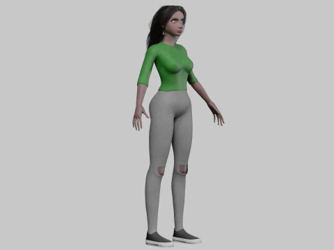 Sweet cool woman V33968 3D Model