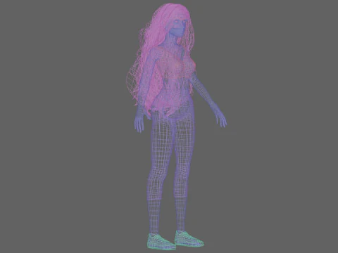 Sweet cute woman V36926 3D Model