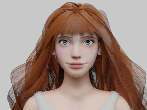 Sweet cute woman V36926 Modelo 3D