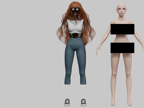 Sweet cute woman V36926 Modelo 3D
