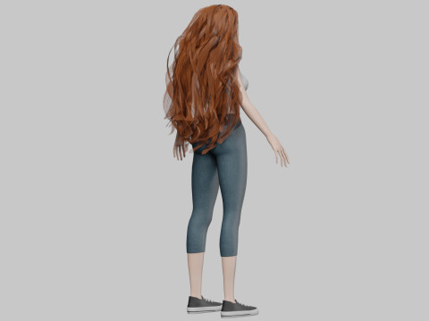 Sweet cute woman V36926 Modelo 3D
