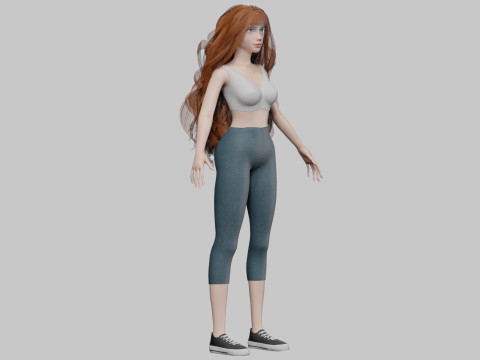 Sweet cute woman V36926 Modelo 3D