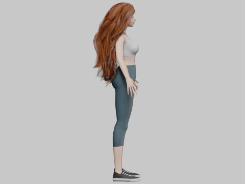 Sweet cute woman V36926 3D Model