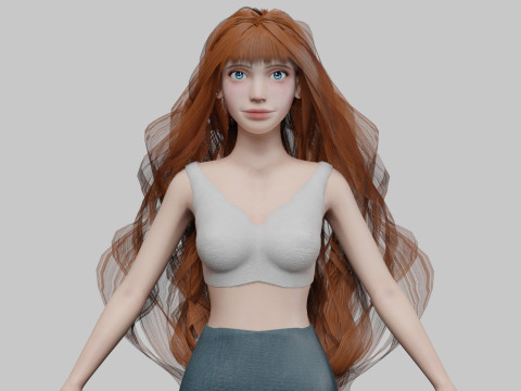 Sweet cute woman V36926 Modelo 3D