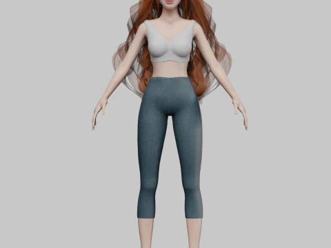 Sweet cute woman V36926 3D Model