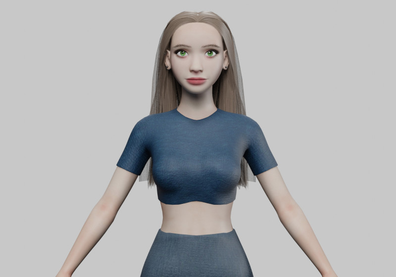 Sweet pretty woman V27657 3D मॉडल .c4d .max .obj .3ds .fbx .stl .blend 