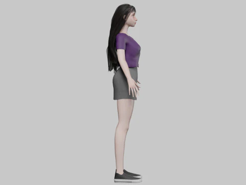 Sweet standard woman V30084 3D Model