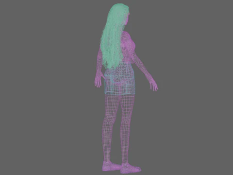 Sweet standard woman V30084 3D Model