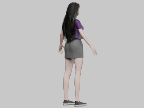 Sweet standard woman V30084 3D Model