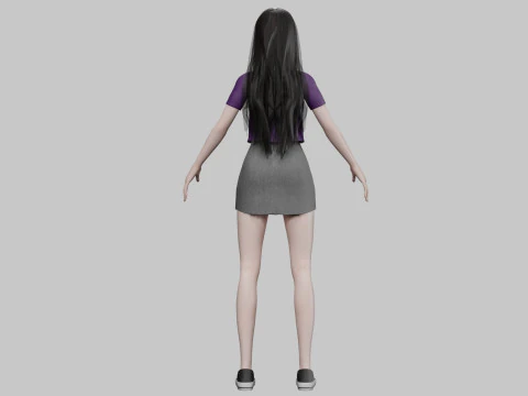 Sweet standard woman V30084 3D Model