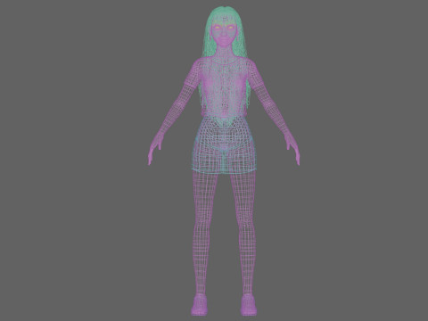 Sweet standard woman V30084 Model 3D