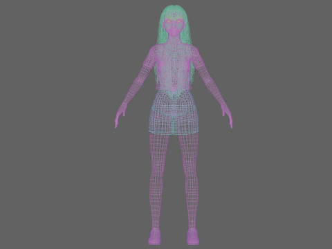 Sweet standard woman V30084 3D Model