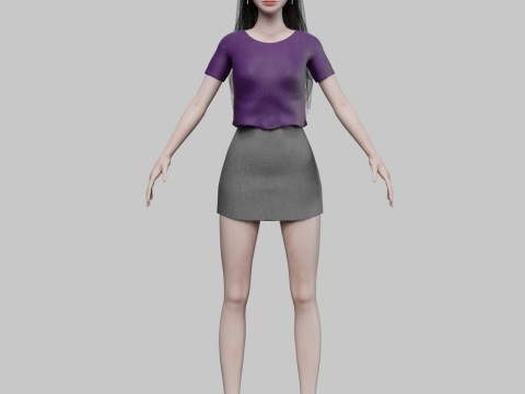 Sweet standard woman V30084 Model 3D