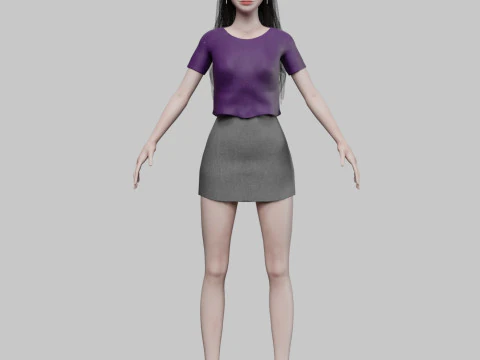 Sweet standard woman V30084 3D Model