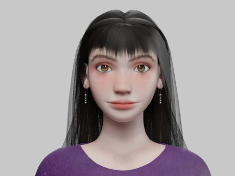 Sweet standard woman V30084 3D Model